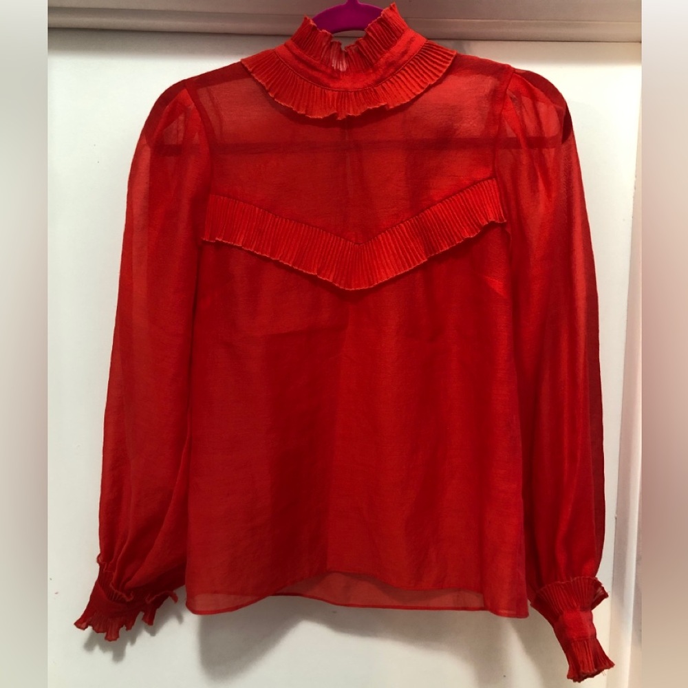 Vintage Shell Blouse - Red